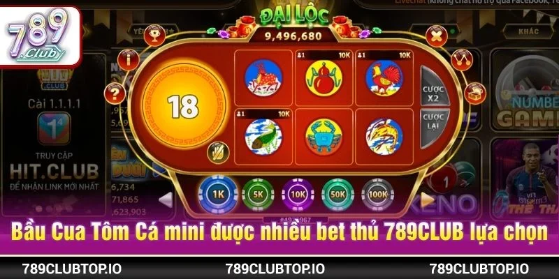 Game dân gian Bầu Cua Tôm Cá mini được nhiều bet thủ 789CLUB lựa chọn