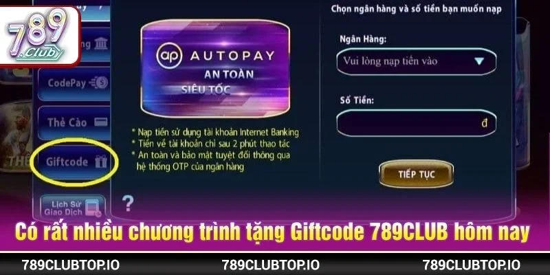 Có rất nhiều chương trình tặng Giftcode 789CLUB hôm nay dành cho bet thủ