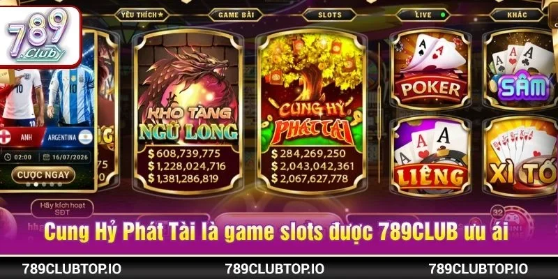 Cung Hỷ Phát Tài là dòng game slots được 789CLUB ưu ái thiết kế 