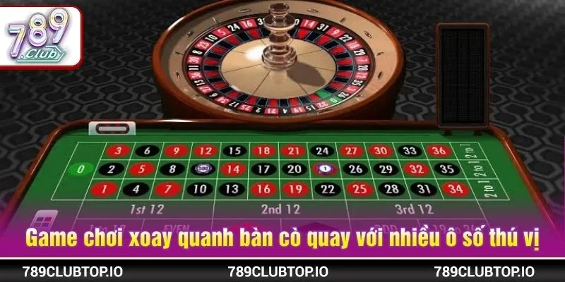 Game chơi xoay quanh bàn cò quay với nhiều ô số thú vị