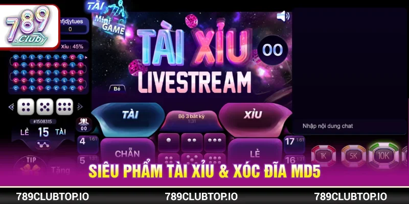 Game tài xỉu 789CLUB dễ chơi đặt cược nhanh