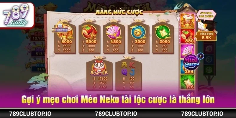 Gợi ý mẹo chơi Mèo Neko tài lộc cược là thắng lớn