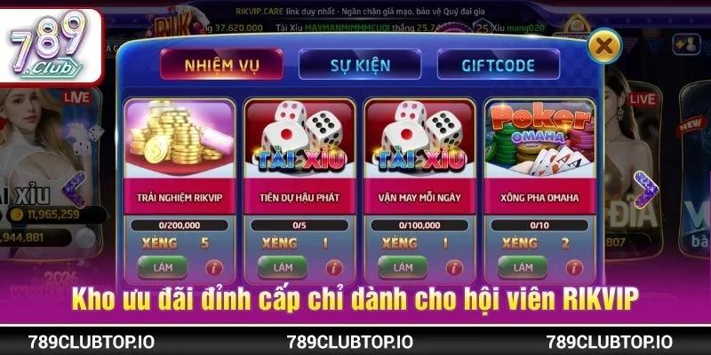 Kho ưu đãi đỉnh cấp chỉ dành cho hội viên RIKVIP
