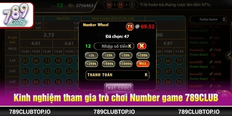 Kinh nghiệm tham gia trò chơi Number game 789CLUB