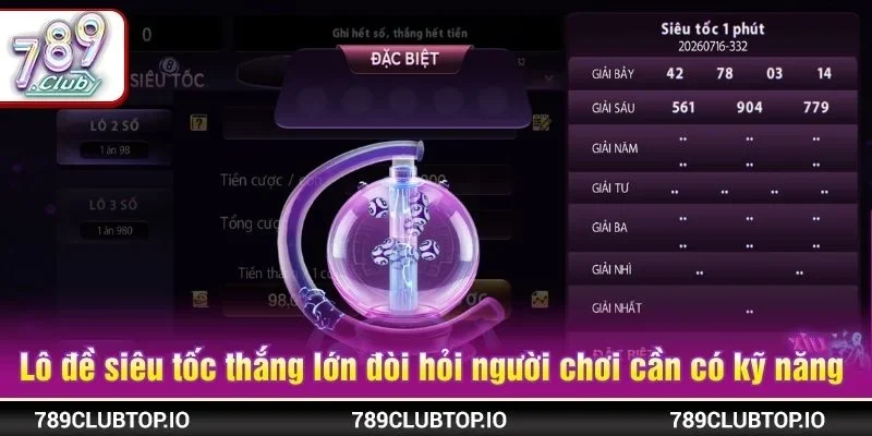 Lô đề - xổ số siêu tốc để thắng lớn đòi hỏi người chơi cần có kỹ năng 
