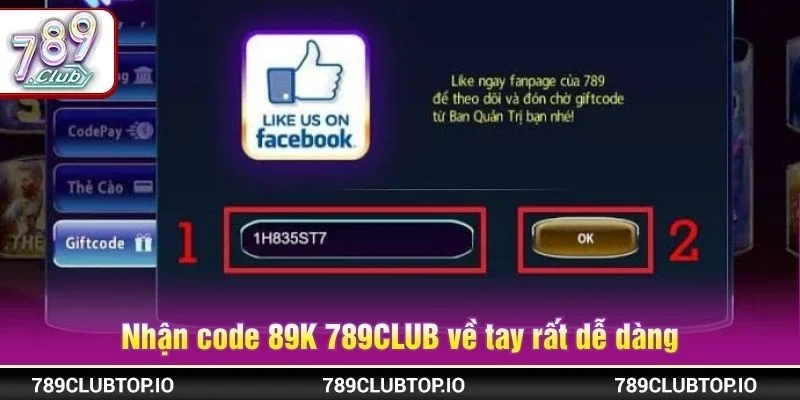 Nhận code 89K 789CLUB về tay rất dễ dàng