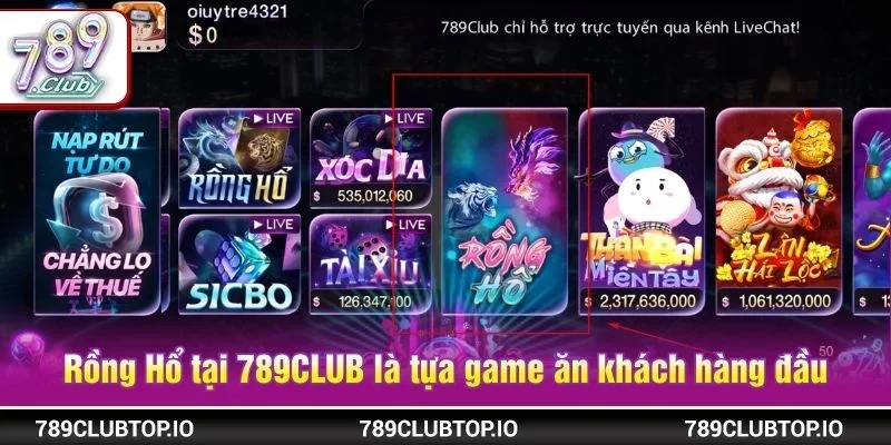 Rồng Hổ tại 789CLUB là một trong những tựa game ăn khách hàng đầu